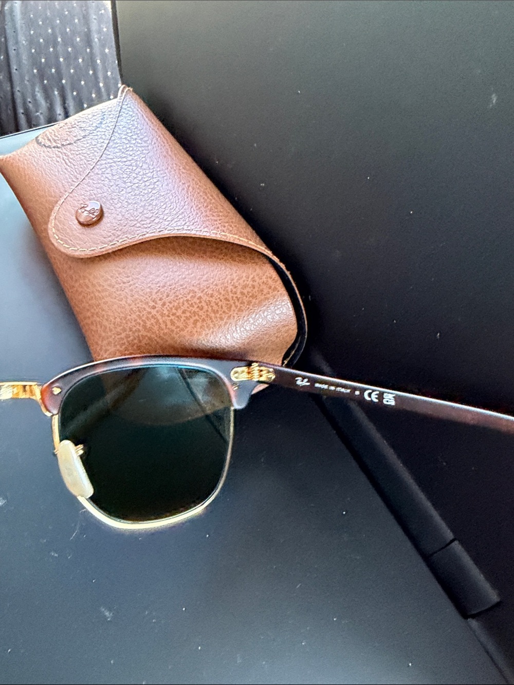 Rayban Clubmaster Tortoise Shell Sunglasses - Picture 3 of 5